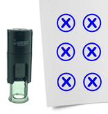 Stempel of Stempeltje van een Checkbox met kruisje 10mm rond