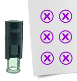 Stempel of Stempeltje van een Checkbox met kruisje 10mm rond