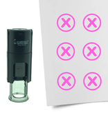 Stempel of Stempeltje van een Checkbox met kruisje 10mm rond