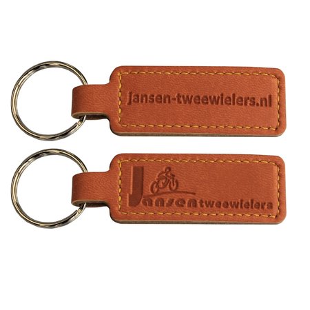 CombiCraft (Kunst)leren sleutelhanger 23 x 95 mm met brandlogo of tekst - per 1 stuk