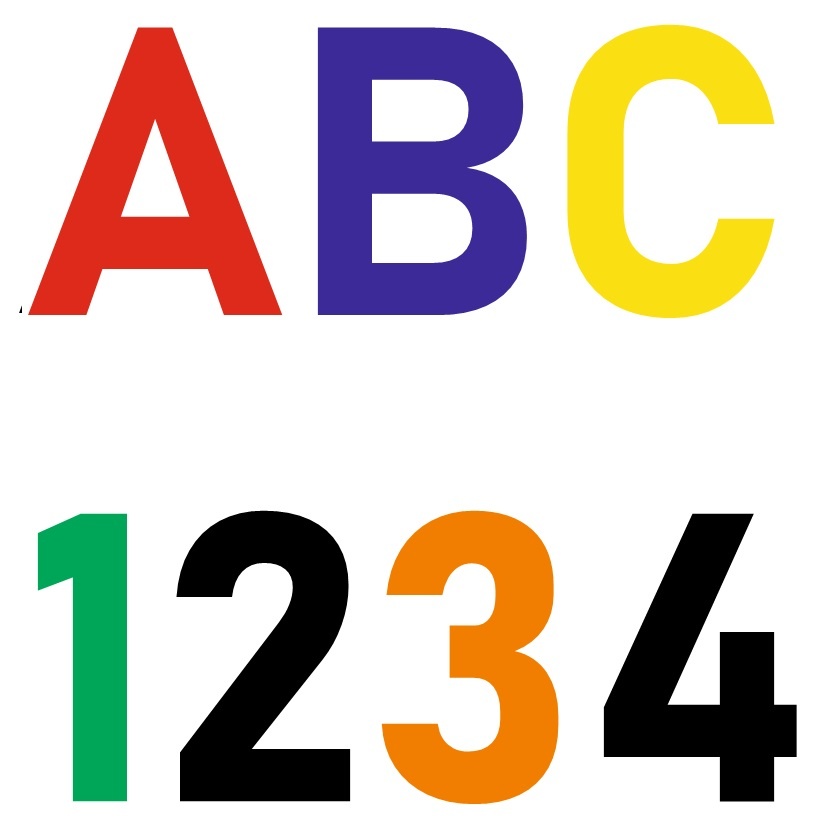 kern Auto flauw Letters of cijfers van 8mm dik niet transparant Acrylglas. | CombiCraft