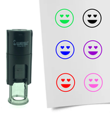 Stempel of Stempeltje van een Smiley Liefde 10mm rond