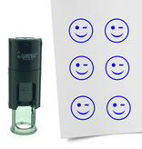 Stempel of Stempeltje van een Smiley Knipoog 10mm rond