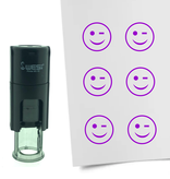 Stempel of Stempeltje van een Smiley Knipoog 10mm rond
