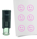 Stempel of Stempeltje van een Smiley Knipoog 10mm rond