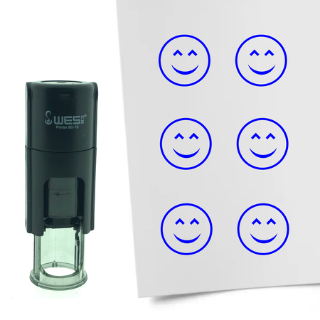 Stempel of Stempeltje van een Smiley Content 10mm rond