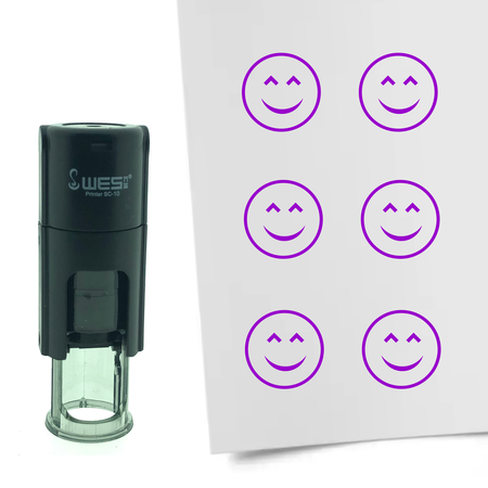 Stempel of Stempeltje van een Smiley Content 10mm rond