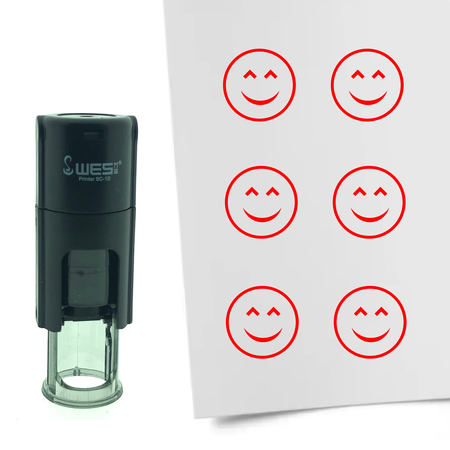Stempel of Stempeltje van een Smiley Content 10mm rond