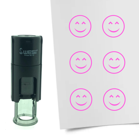 Stempel of Stempeltje van een Smiley Content 10mm rond