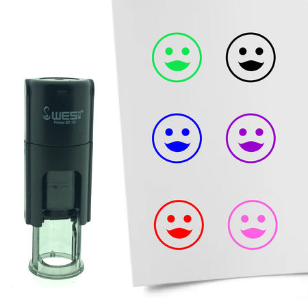Stempel of Stempeltje van een Smiley Vrouwelijk 10mm rond