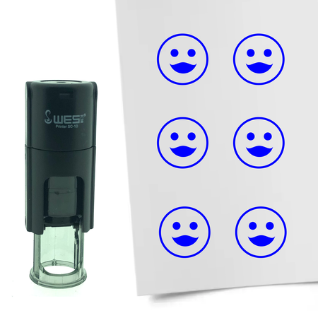 Stempel of Stempeltje van een Smiley Vrouwelijk 10mm rond