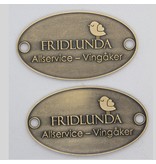 Brons gegoten logoplaatjes ovaal of rechthoekig