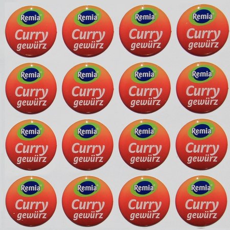 Domingstickers, stickers of logo's die bedekt worden door een laagje kunsthars.  Logoplaatjes voorzien van een laagje epoxy