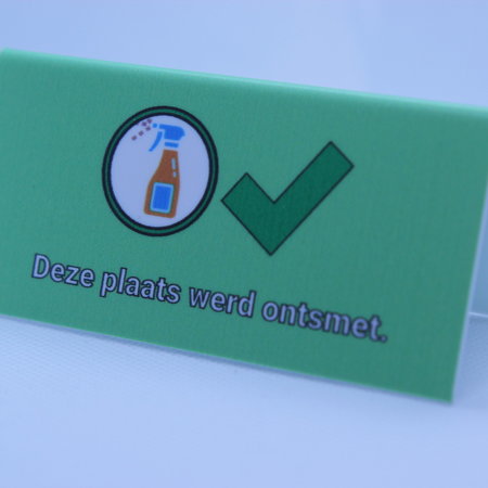 Tafelbordje polystyreen met eigen ontwerp in full colour