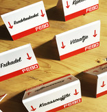 Tafelbordje polystyreen met eigen ontwerp in full colour