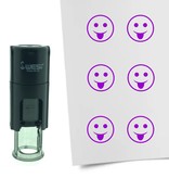 Stempel of Stempeltje van een Smiley Grappig 10mm rond