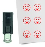 Stempel of Stempeltje van een Smiley Grappig 10mm rond