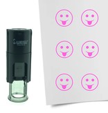 CombiCraft Stempel of Stempeltje van een Smiley Grappig 10mm rond