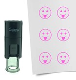 Stempel of Stempeltje van een Smiley Grappig 10mm rond