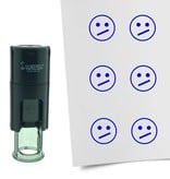 Stempel of Stempeltje van een Smiley Weird 10mm rond