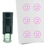 Stempel of Stempeltje van een Smiley Weird 10mm rond