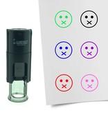 Stempel of Stempeltje van een Smiley Mond Dicht 10mm rond