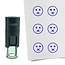 Stempel of Stempeltje van een Smiley Mond Dicht 10mm rond
