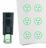 Stempel of Stempeltje van een Smiley Mond Dicht 10mm rond