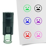 Stempel of Stempeltje van een Smiley Geschokt 10mm rond