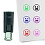 Stempel of Stempeltje van een Smiley Geschokt 10mm rond