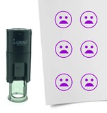 Stempel of Stempeltje van een Smiley Geschokt 10mm rond