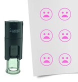 Stempel of Stempeltje van een Smiley Geschokt 10mm rond