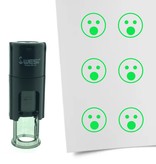 Stempel of Stempeltje van een Smiley Geschrokken 10mm rond