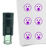 Stempel of Stempeltje van een Smiley Geschrokken 10mm rond