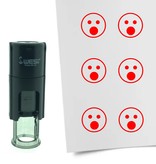 Stempel of Stempeltje van een Smiley Geschrokken 10mm rond