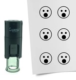 Stempel of Stempeltje van een Smiley Geschrokken 10mm rond