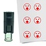 Stempel of Stempeltje van een Smiley Boos 10mm rond