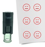 Stempel of Stempeltje van een Smiley Vermoeid 10mm rond