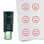 Stempel of Stempeltje van een Smiley Vermoeid 10mm rond