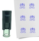 Stempel of Stempeltje van een Gevouwen handen / bedankt 10mm rond