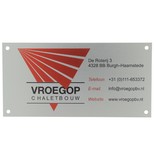 Aluminium Industrieplaatjes - Typeplaatjes - Weersbestendige druk. Grootte tussen 51 en 100cm²,  scratch of voorzien van tape of gaatjes .