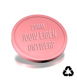 CombiCraft Volledig gerecyclede Plastic Reliëfmunten met een eigen ontwerp - Ø29mm - per 1000 stuks, te bestellen vanaf 3000 stuks