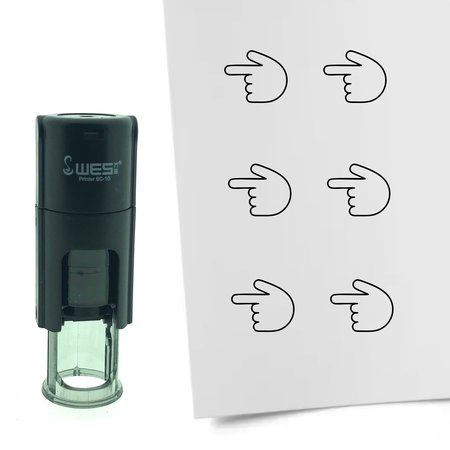 Stempel of Stempeltje van een Wijzen naar links 10mm rond