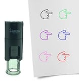 Stempel of Stempeltje van een Wijzen naar rechts 10mm rond