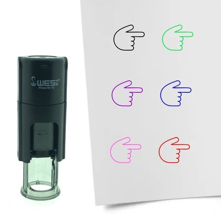 Stempel of Stempeltje van een Wijzen naar rechts 10mm rond