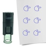 Stempel of Stempeltje van een Wijzen naar rechts 10mm rond