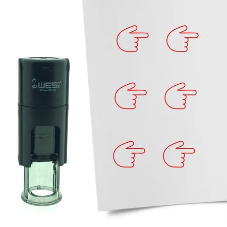 Stempel of Stempeltje van een Wijzen naar rechts 10mm rond