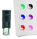 Stempel of Stempeltje van een Yin Yang symbool 10mm rond