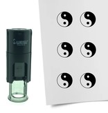 Stempel of Stempeltje van een Yin Yang symbool 10mm rond