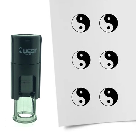 Stempel of Stempeltje van een Yin Yang symbool 10mm rond